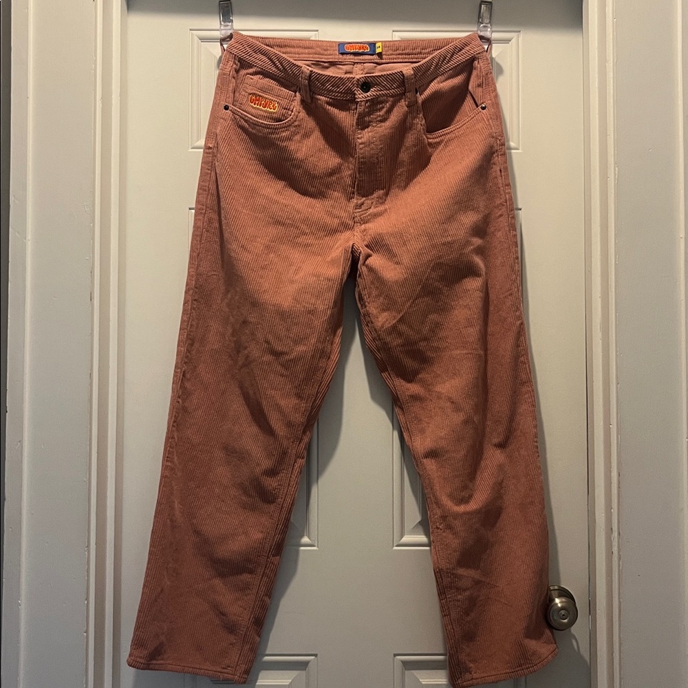 Mens Size 34 Empyre Rose Corduroy Wide Leg Trousers